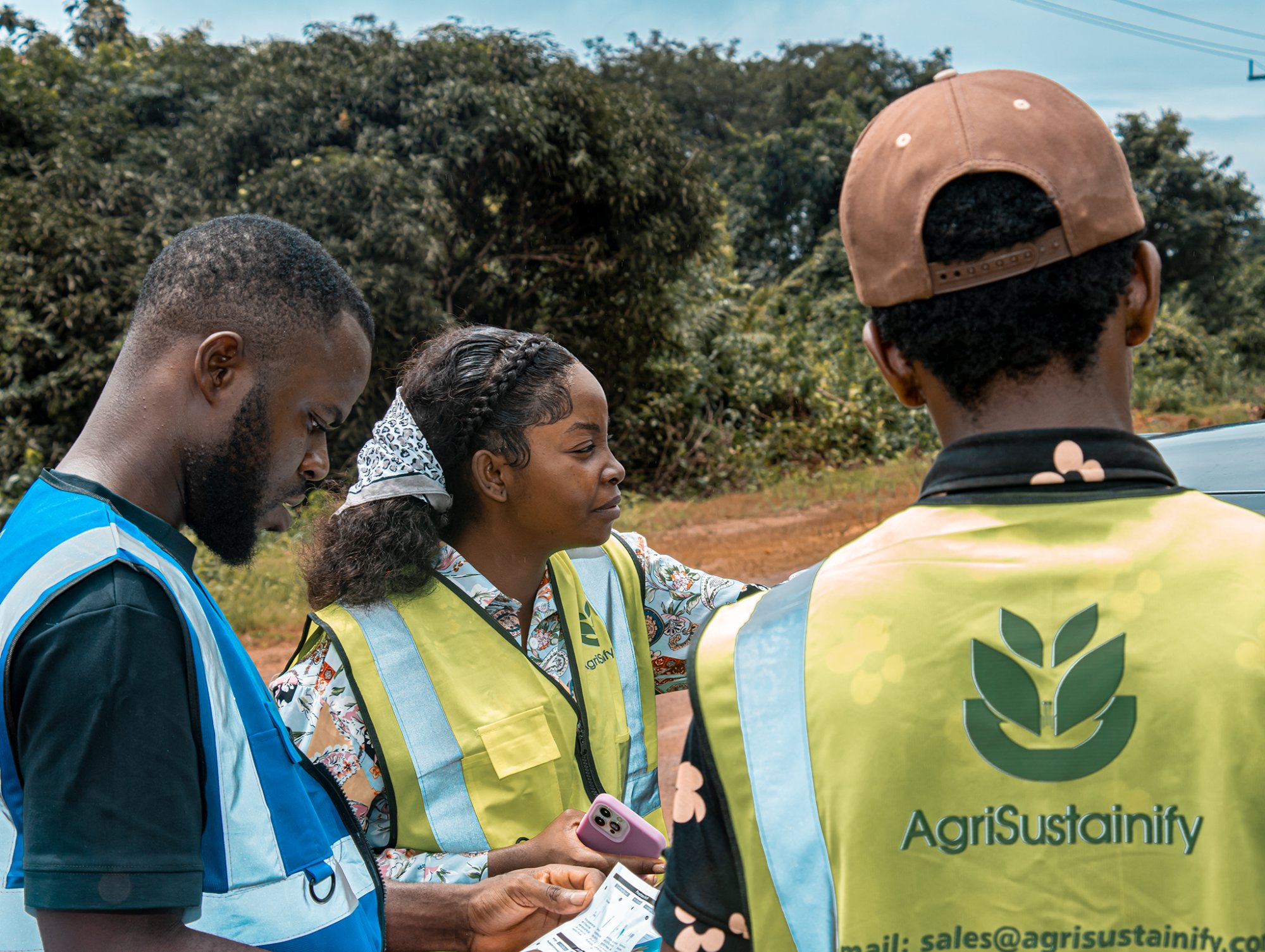 AgriSustainify team reviewing field data